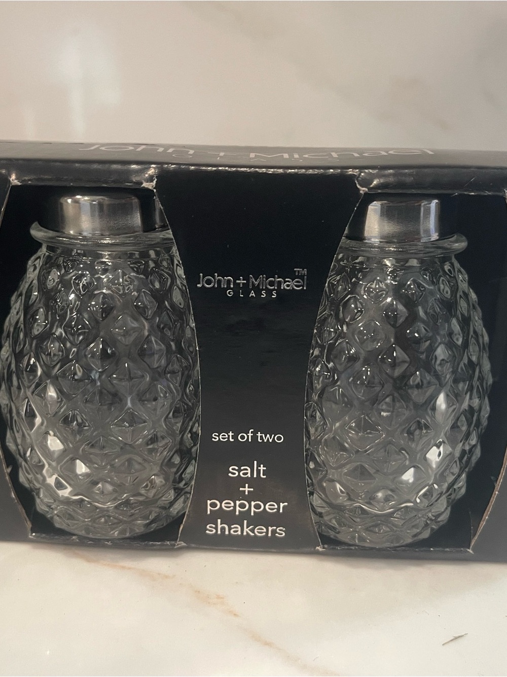Clear Glass Salt and Pepper Shaker Set